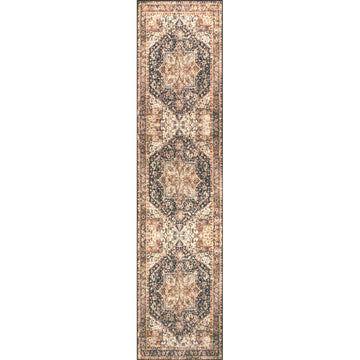 Chapell Chenille Mid-century Medallion Machine-washable Area Rug